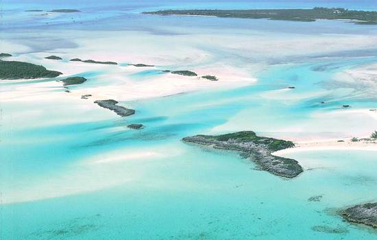 Island view from the air.